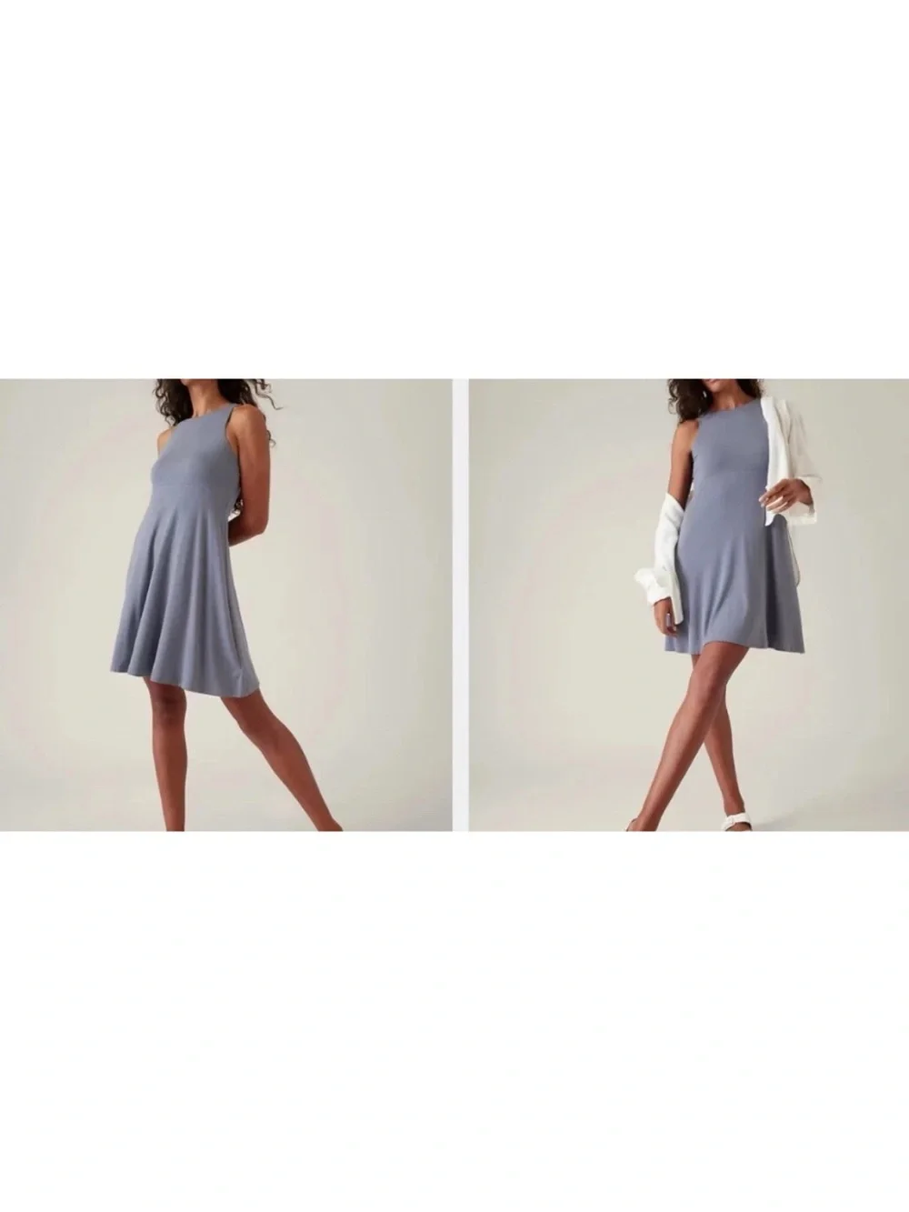 NWOT Athleta Robe Santorini Thera Coastline Blue Soft Outdoor Mojave Dress SZ M
